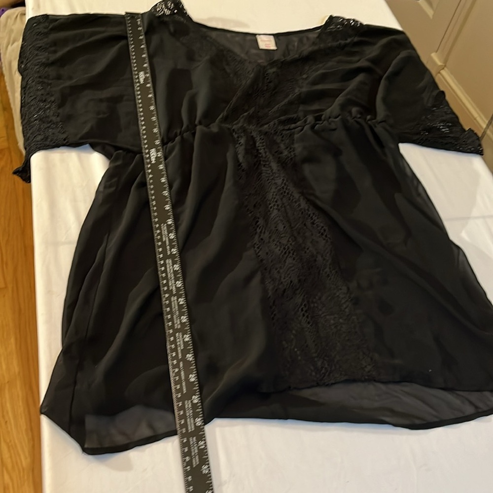 Xhilaration XL black semi sheer lace cover up or could be nightie